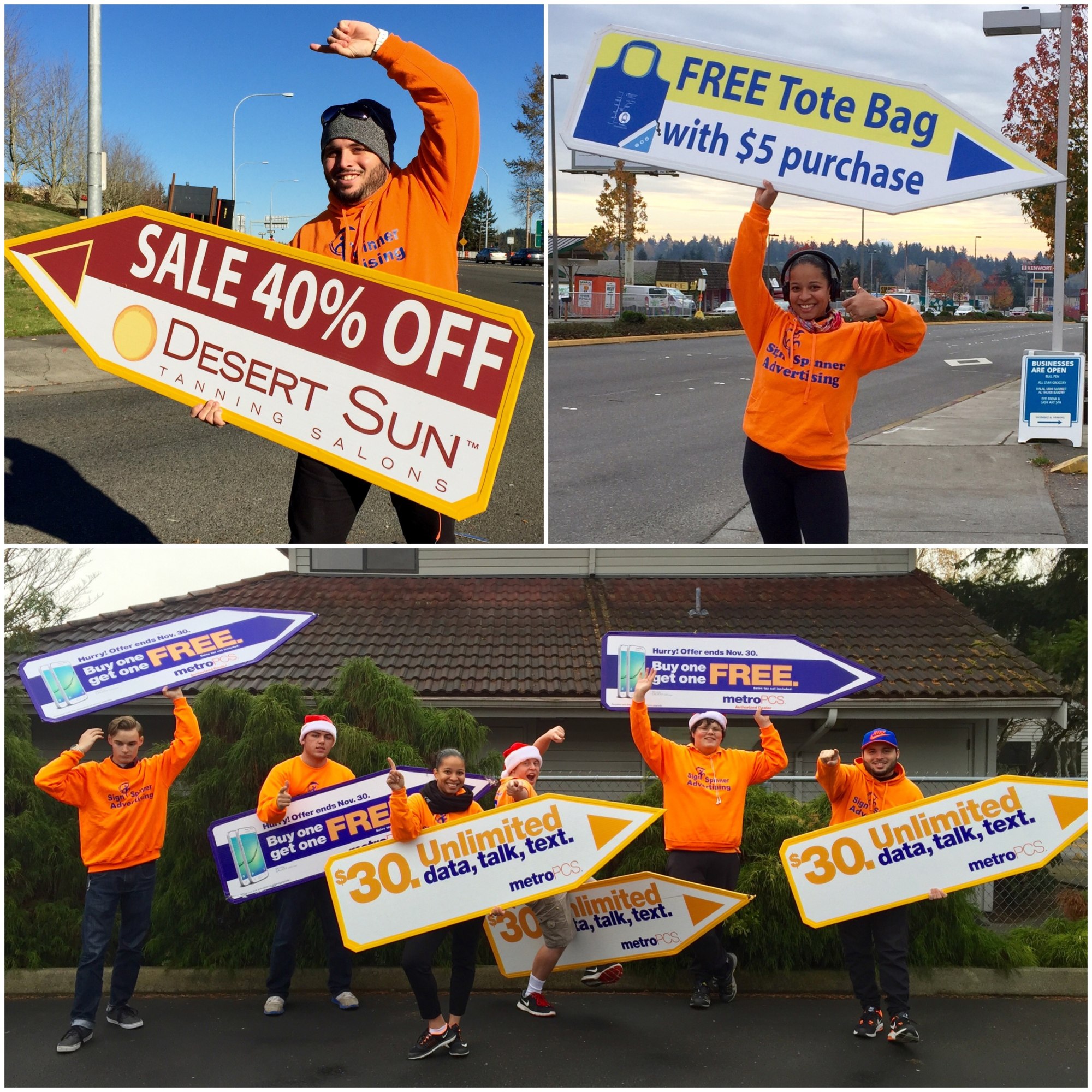 Photos Sign Spinner Advertising