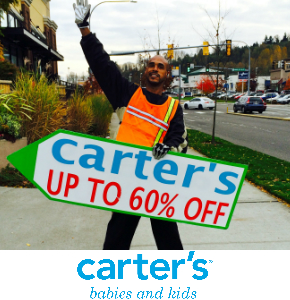 Carters Sign Spinners in Seattle