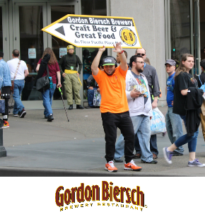 Sign Spinners in Seattle for Gordon Biersch