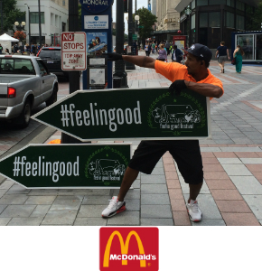 Sign Spinners in Seattle promoting McDondalds