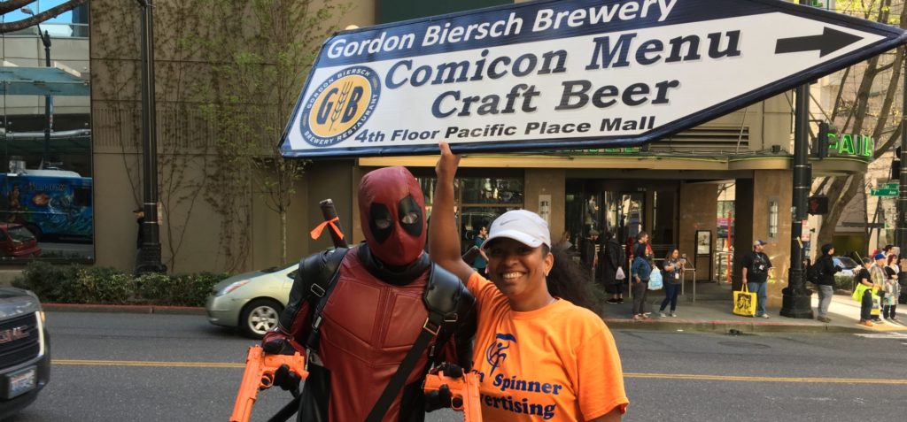 deadpool Seattle Sign Spinners Comicon