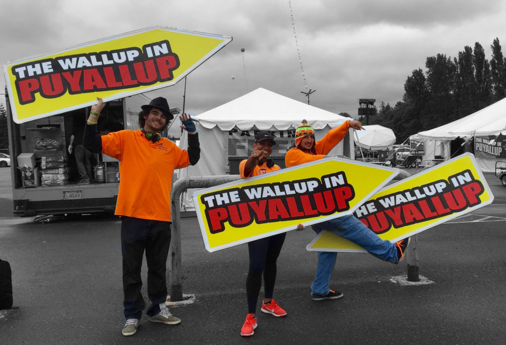 B&W color splash Wallup in Puyallup - Seattle Sign Spinners 1